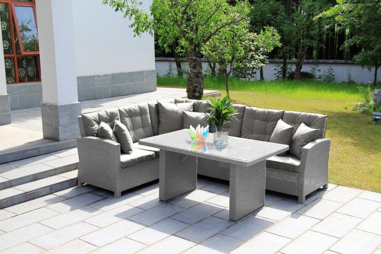 Bellisimo Loungegruppe 3-teilig,4tone light grey